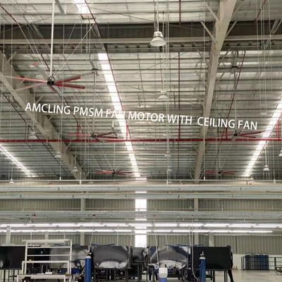 1500W 220v ventilateur HVLS de plafond industriel pour grands espaces 6,1 m 7,3 m 12 pieds 10 pieds de diamètre