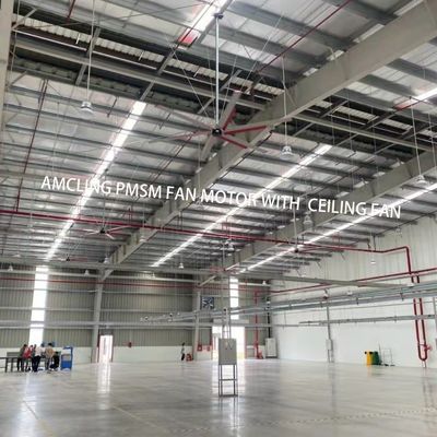 1500W 220v ventilateur HVLS de plafond industriel pour grands espaces 6,1 m 7,3 m 12 pieds 10 pieds de diamètre