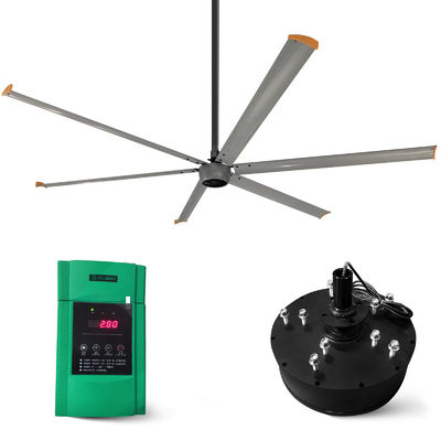 Apporte d'alimentation 220V/380V 1500W PMSM moteur grand ventilateur de plafond industriel avec ventilateurs de débit axiale