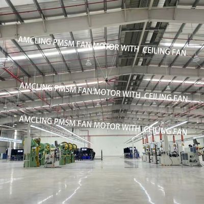 IE 1 Moteur PMSM à 3 phases de 1100w d'efficacité pour ventilateur de plafond BLDC HVLS industriel de grande taille