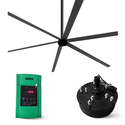 AMCLING moteur synchrone à aimant permanent 12 pieds 14 pieds 16 pieds ventilateur de plafond pour grandes surfaces